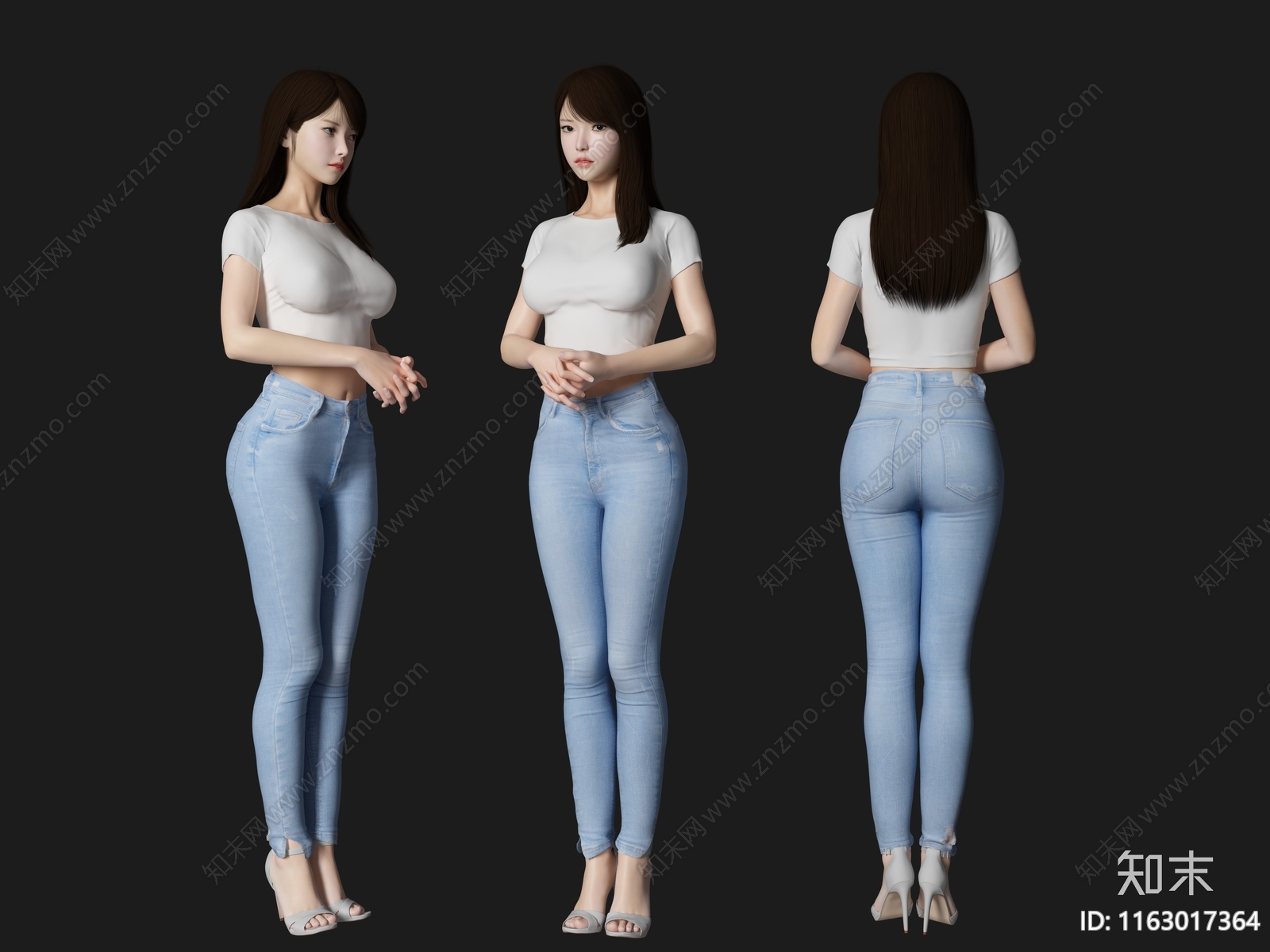 女人3D模型下载【ID:1163017364】