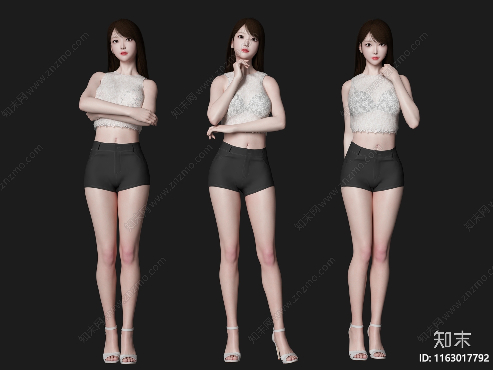 女人3D模型下载【ID:1163017792】