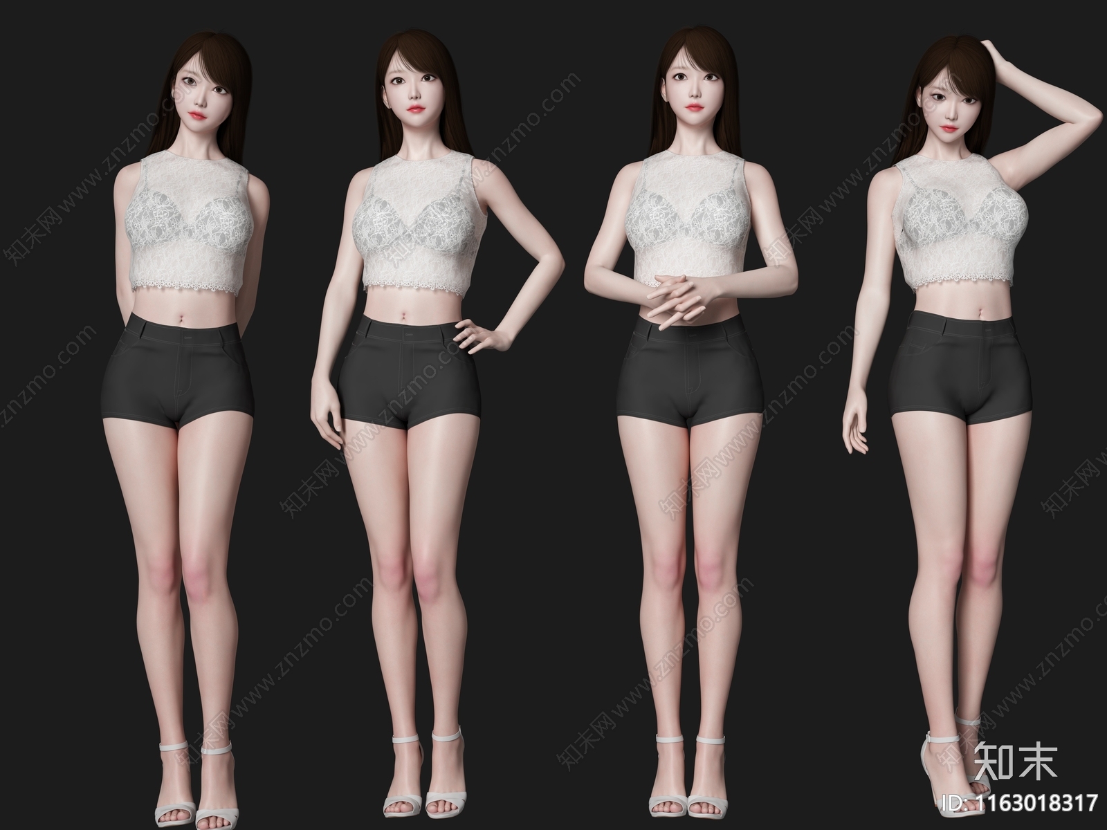 女人3D模型下载【ID:1163018317】