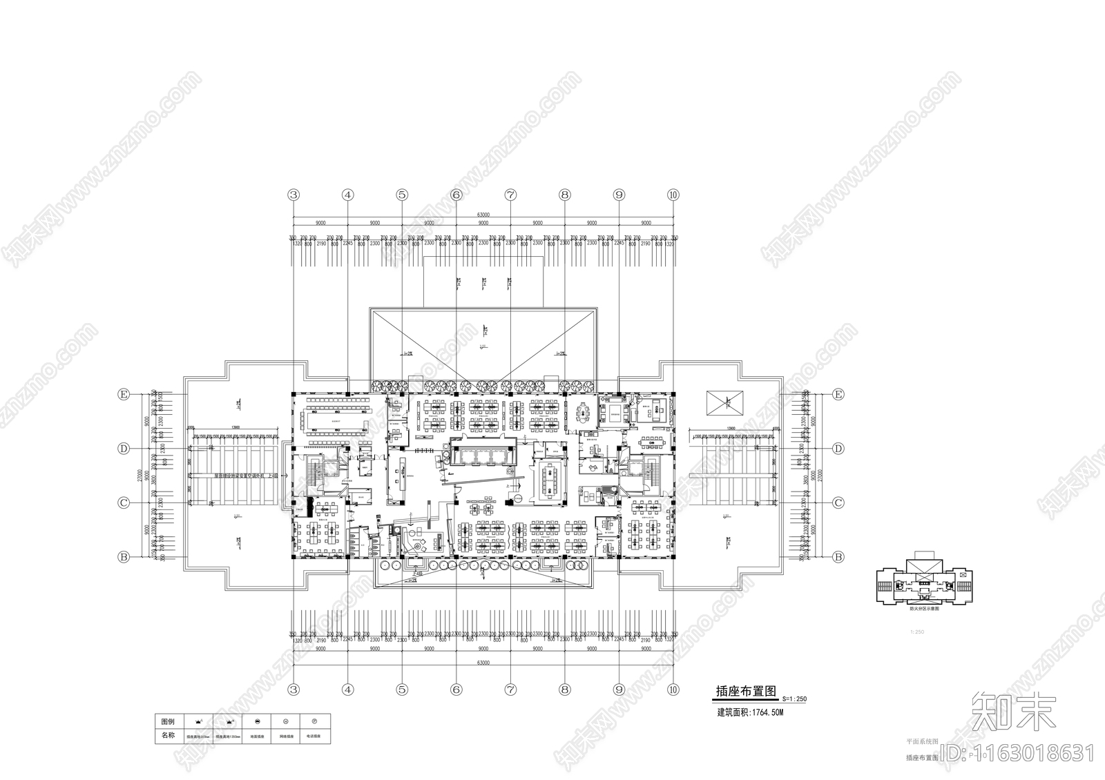 现代整体办公空间cad施工图下载【ID:1163018631】