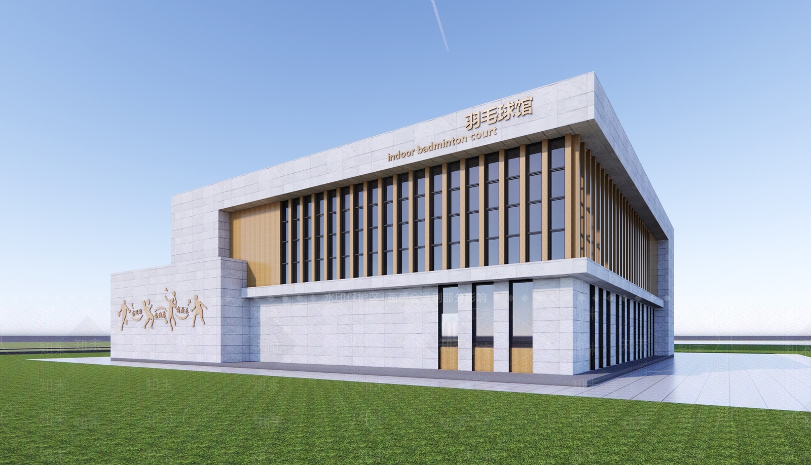 极简现代体育建筑SU模型下载【ID:1163019079】