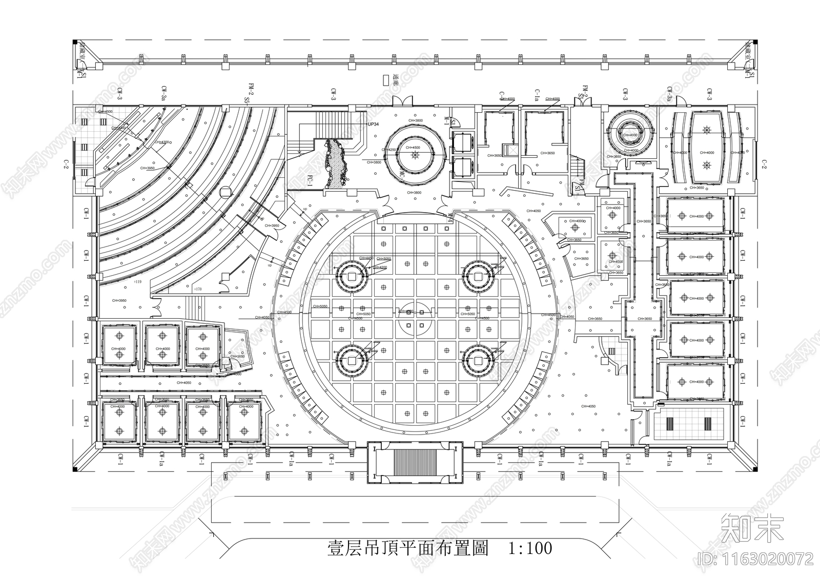 现代大厅cad施工图下载【ID:1163020072】