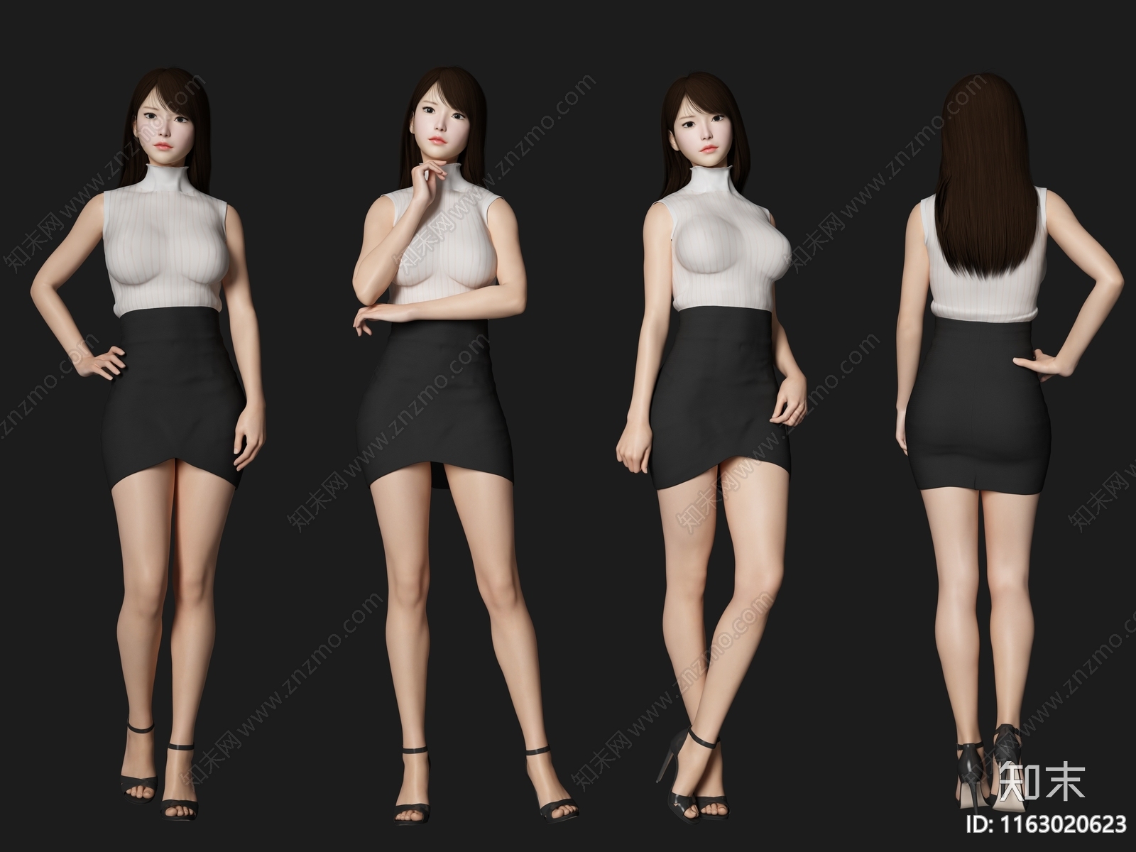 女人3D模型下载【ID:1163020623】