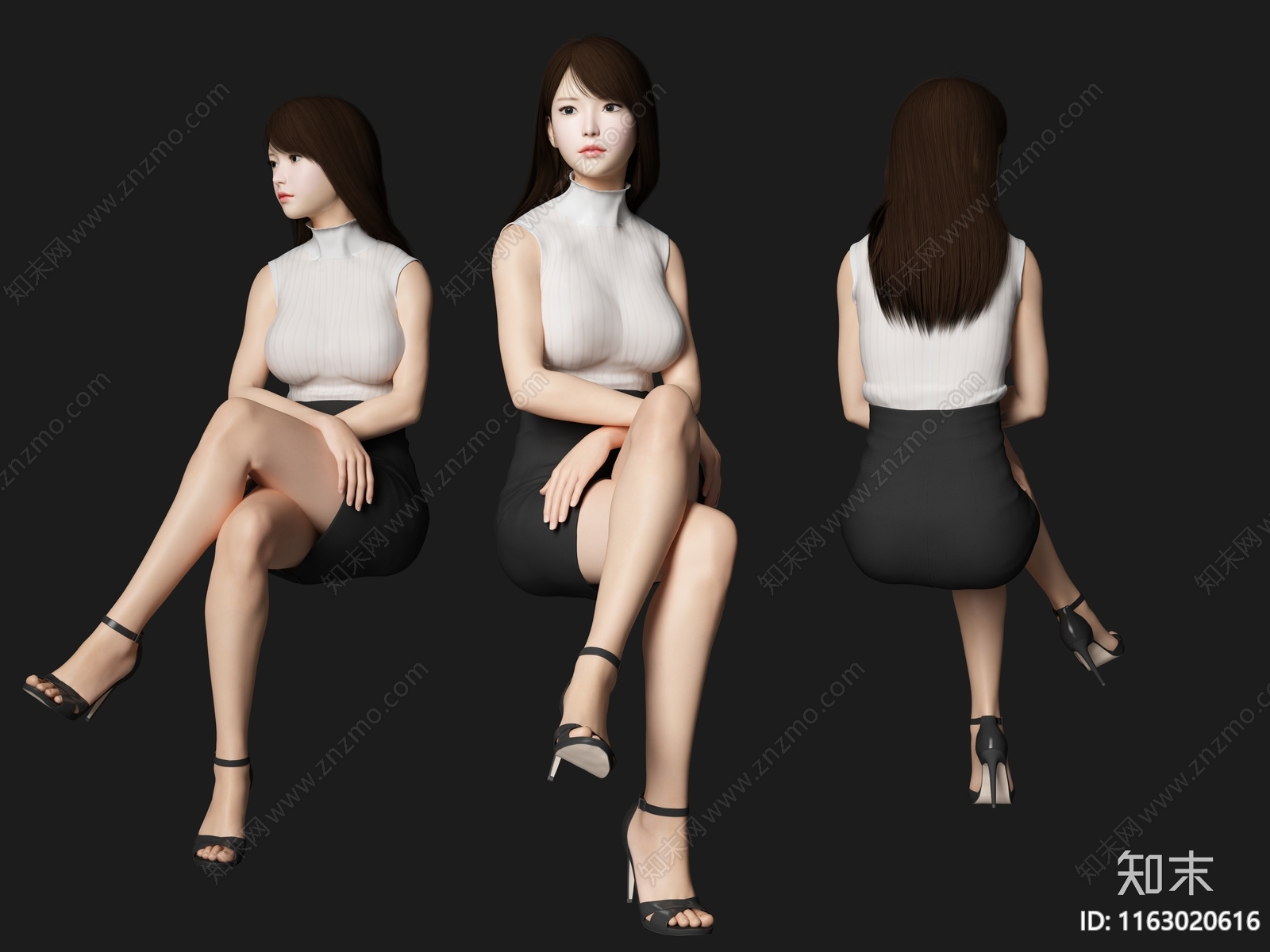 女人3D模型下载【ID:1163020616】