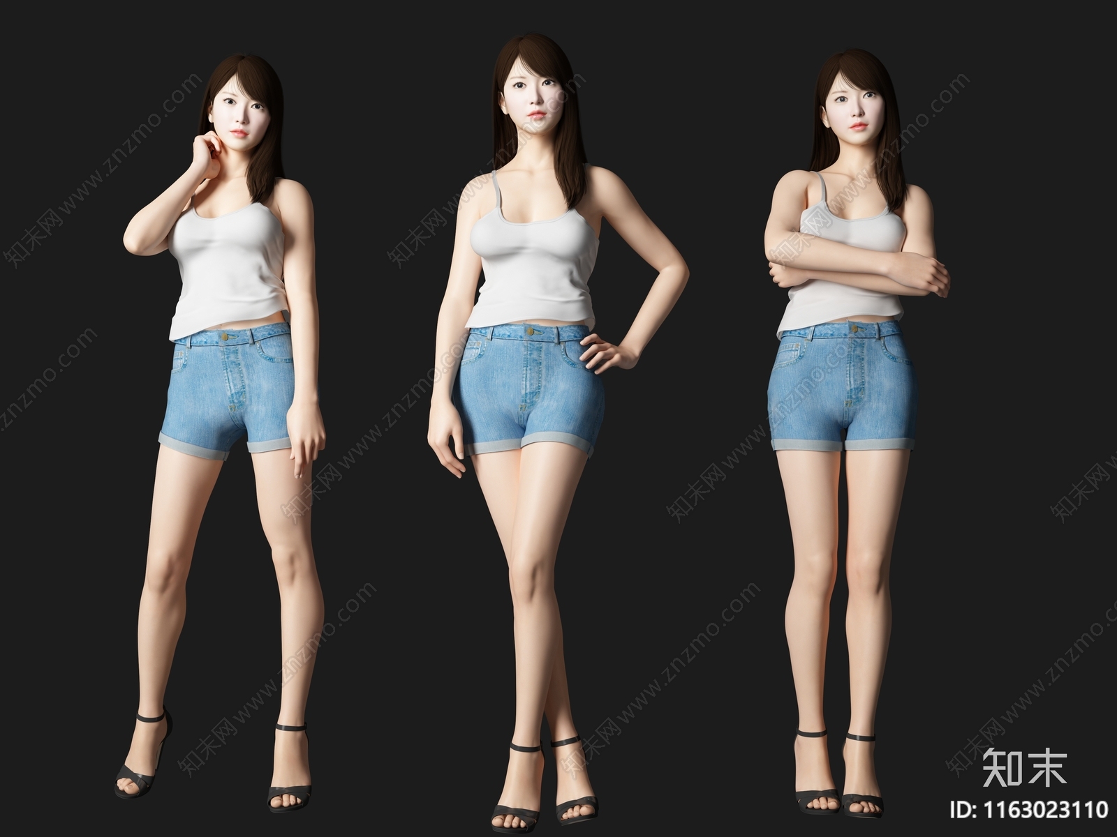 女人3D模型下载【ID:1163023110】