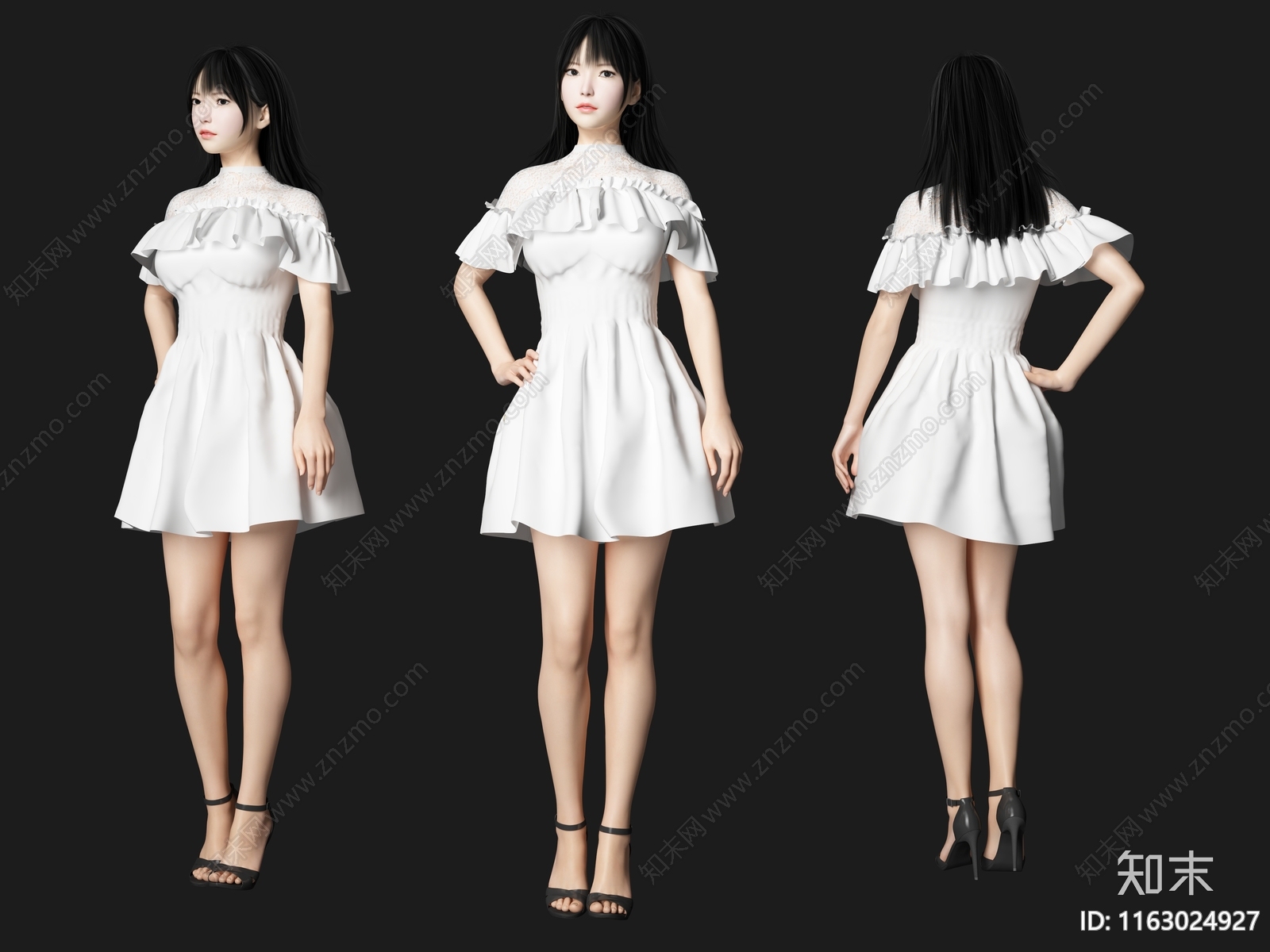 女人3D模型下载【ID:1163024927】