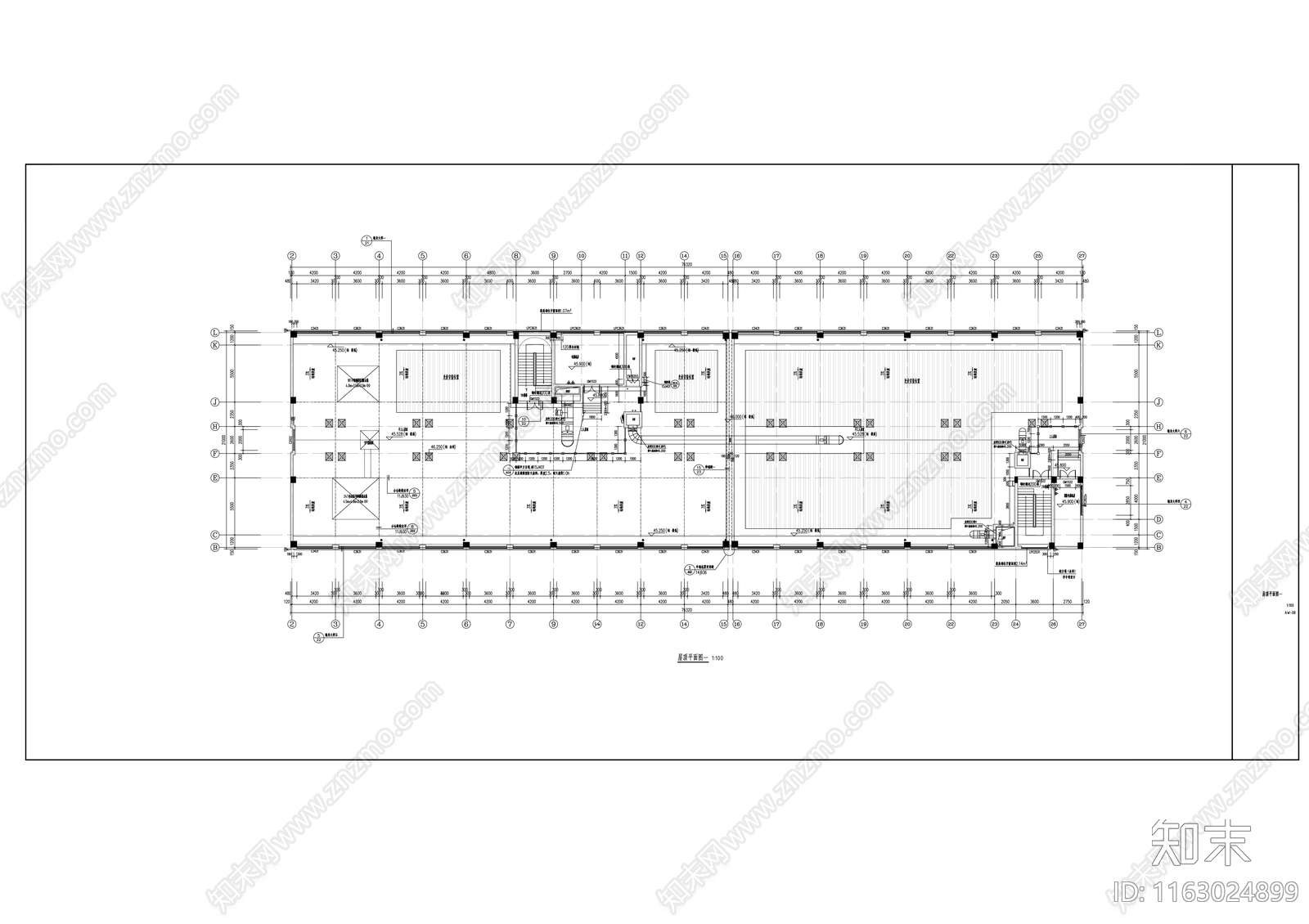 现代办公楼建筑cad施工图下载【ID:1163024899】