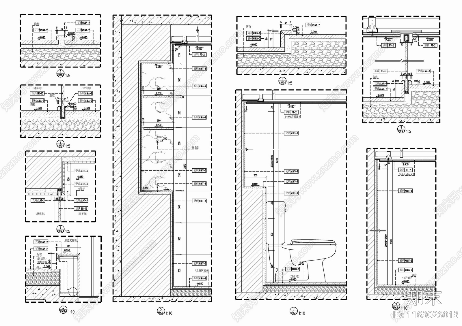 现代卫浴节点施工图下载【ID:1163026013】