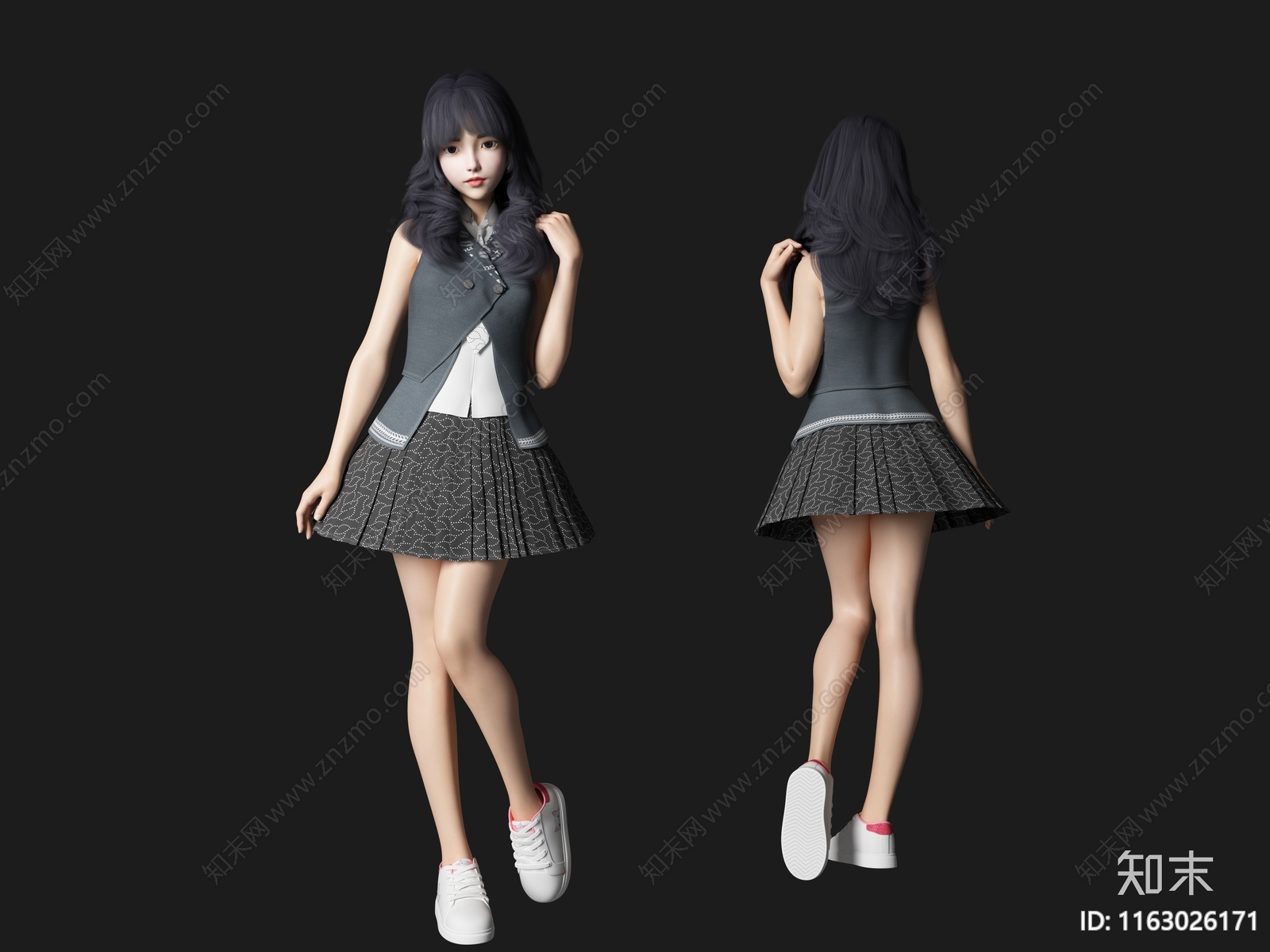 女人3D模型下载【ID:1163026171】