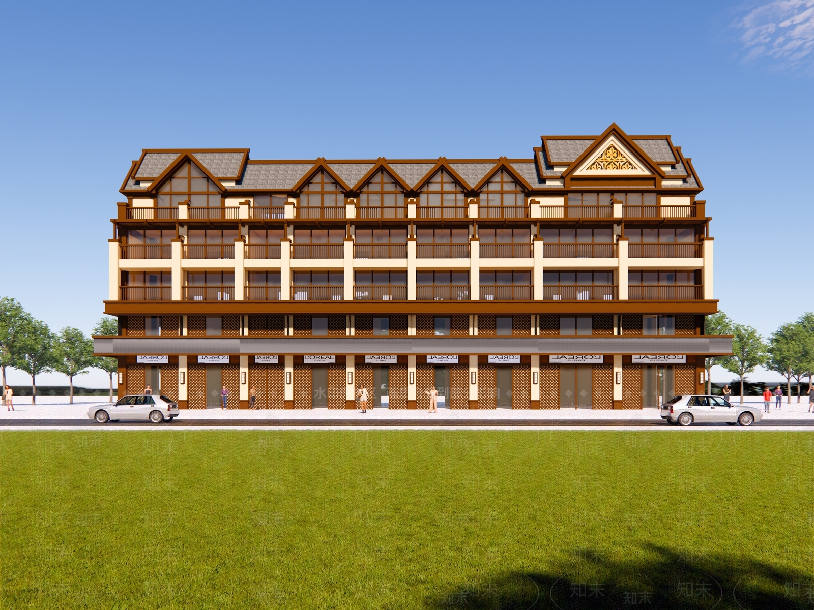 新中式其他商业建筑SU模型下载【ID:1163028298】