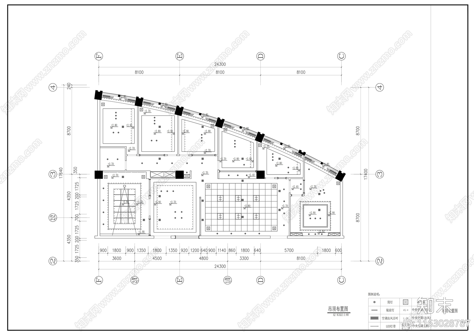 现代整体办公空间cad施工图下载【ID:1163028787】