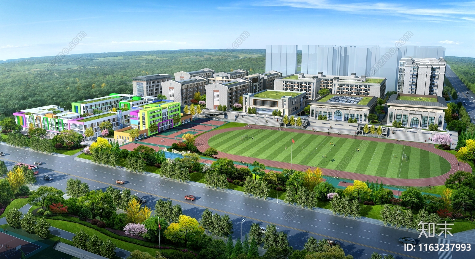 复古学校建筑cad施工图下载【ID:1163237993】