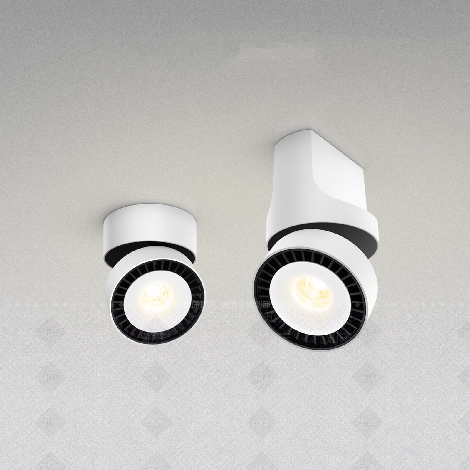 现代新中式射灯3D模型下载【ID:1163033275】
