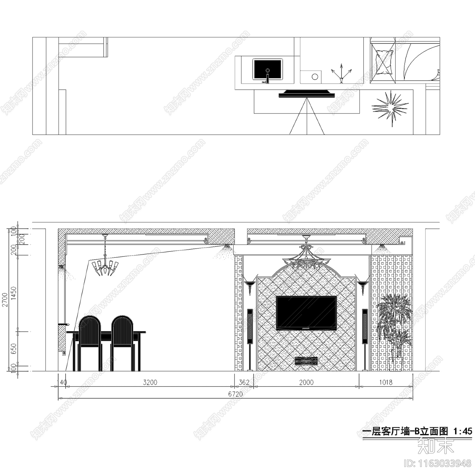 欧式二层别墅室内家装cad施工图下载【ID:1163033948】