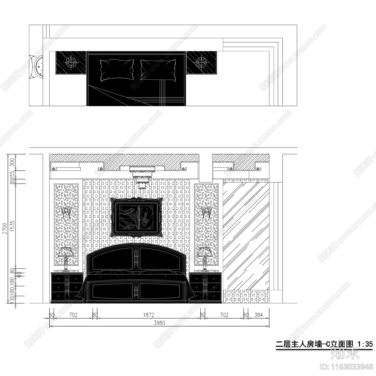 欧式二层别墅室内家装cad施工图下载【ID:1163033948】