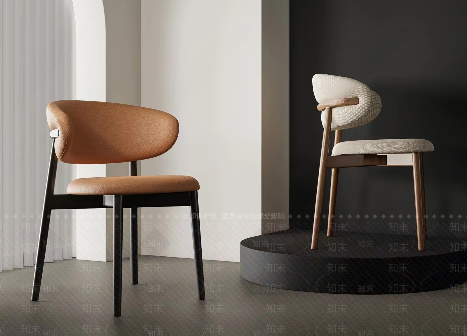现代餐椅3D模型下载【ID:1163034174】