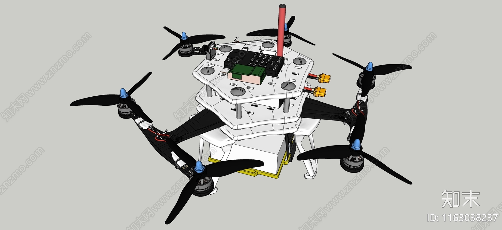 无人机SU模型下载【ID:1163038237】