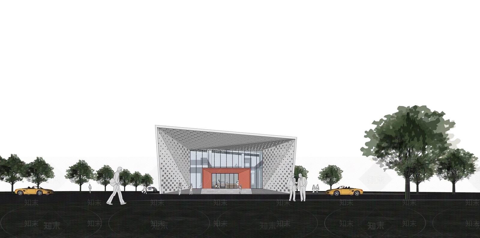 现代其他商业建筑SU模型下载【ID:1163043407】