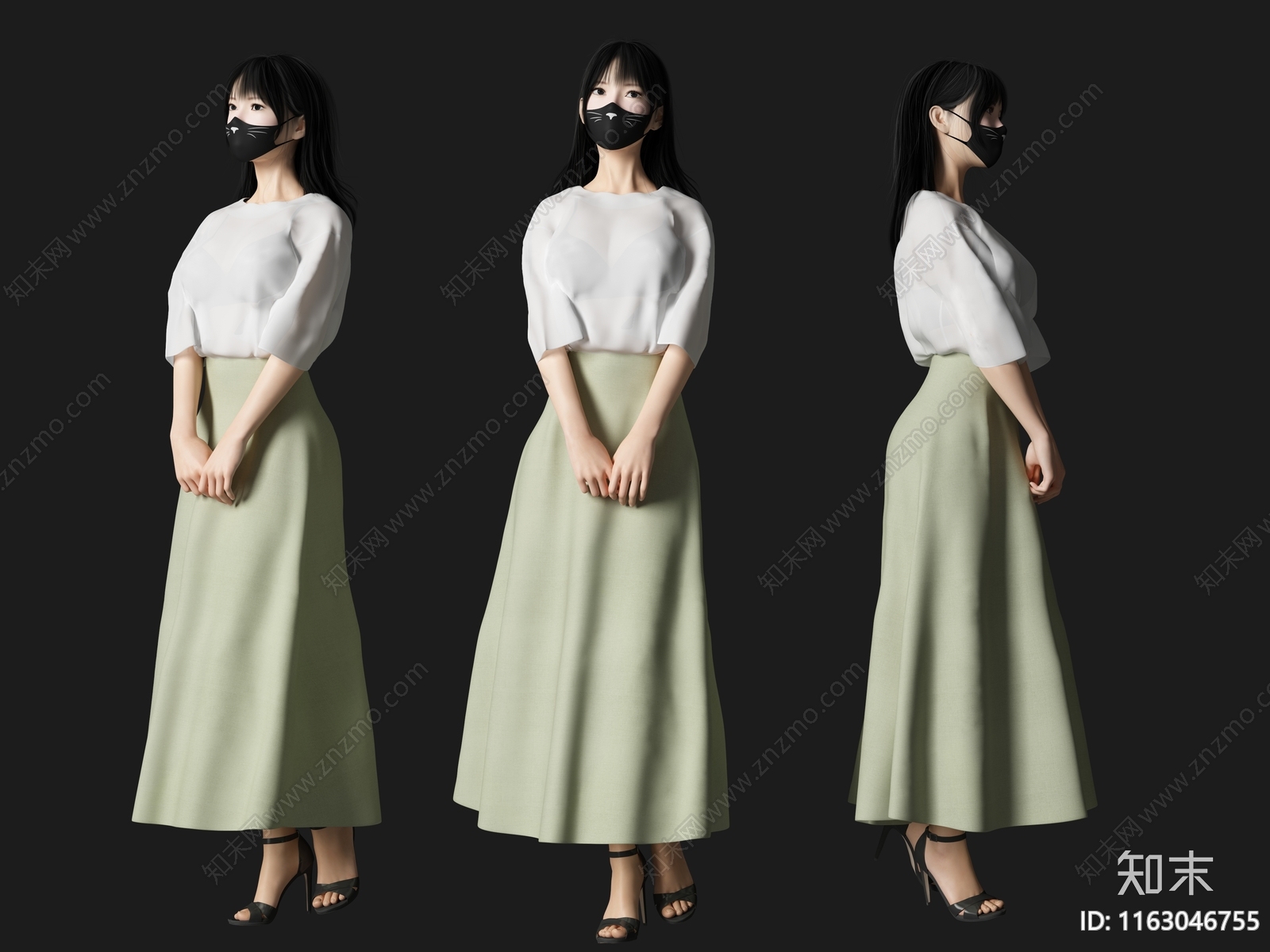 女人3D模型下载【ID:1163046755】