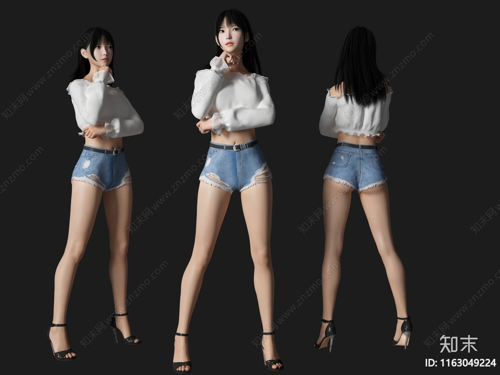 女人3D模型下载【ID:1163049224】