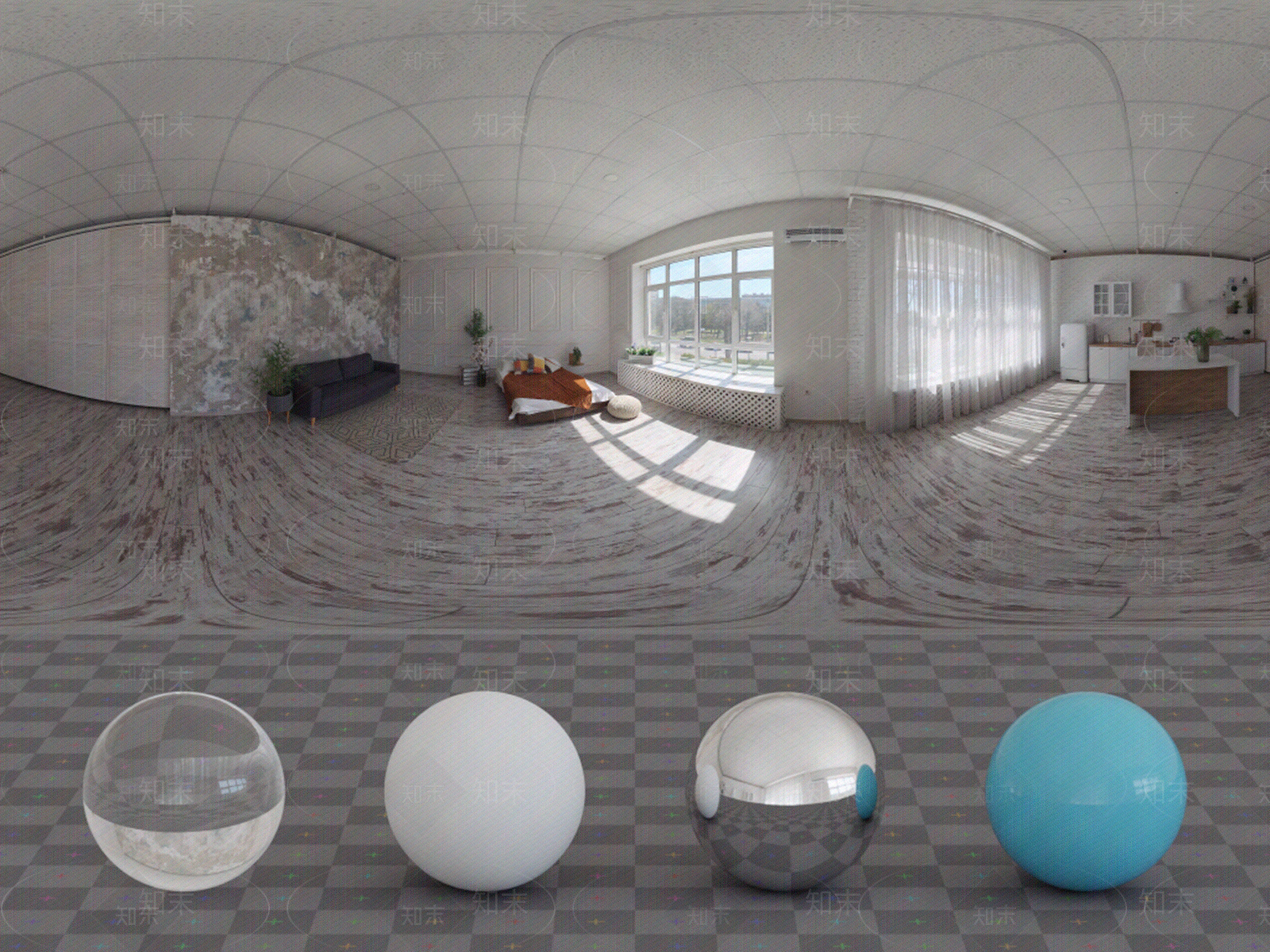 现代简欧室内HDR贴图下载【ID:1163051573】