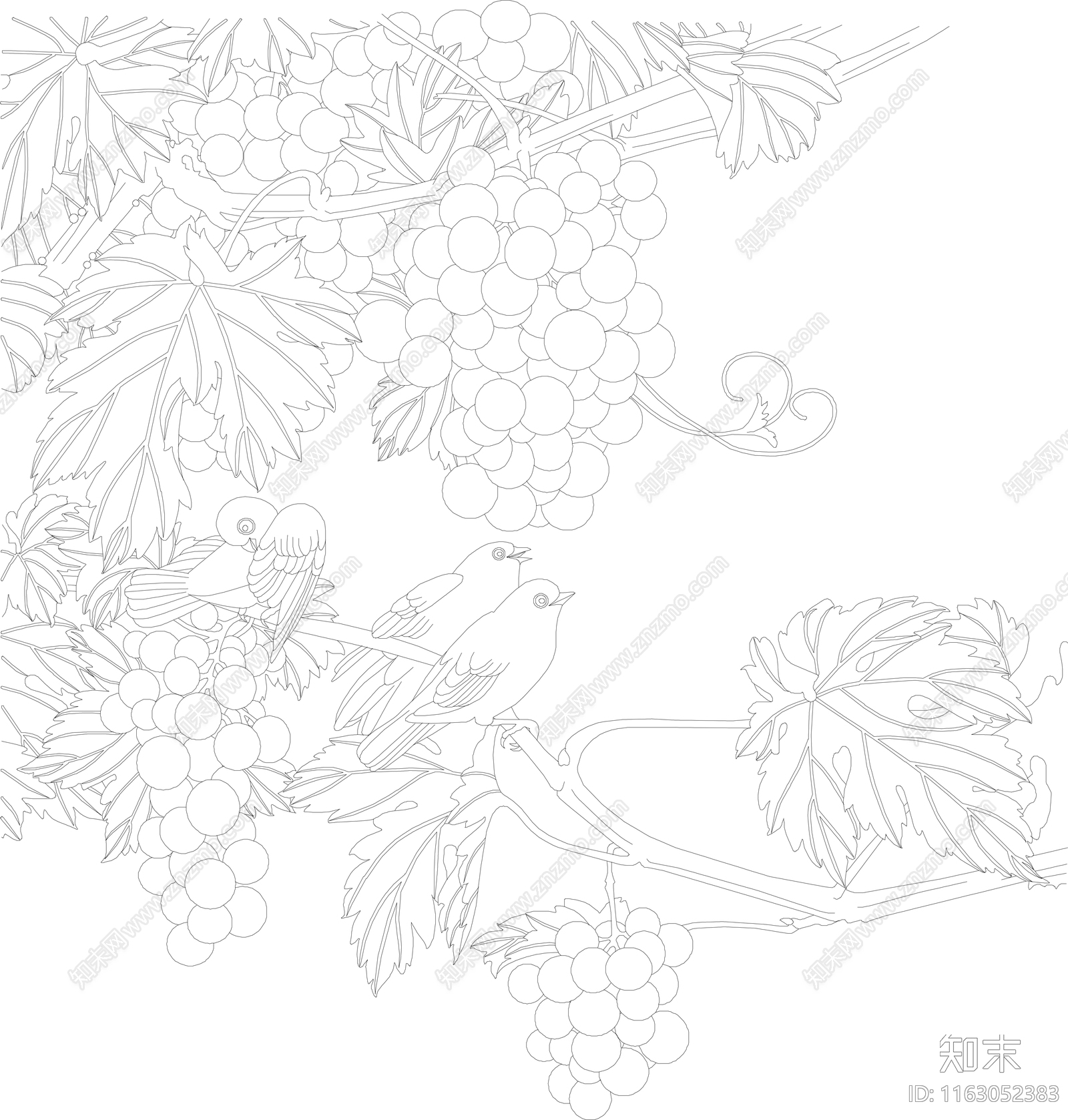 现代新中式四合院施工图下载【ID:1163052383】