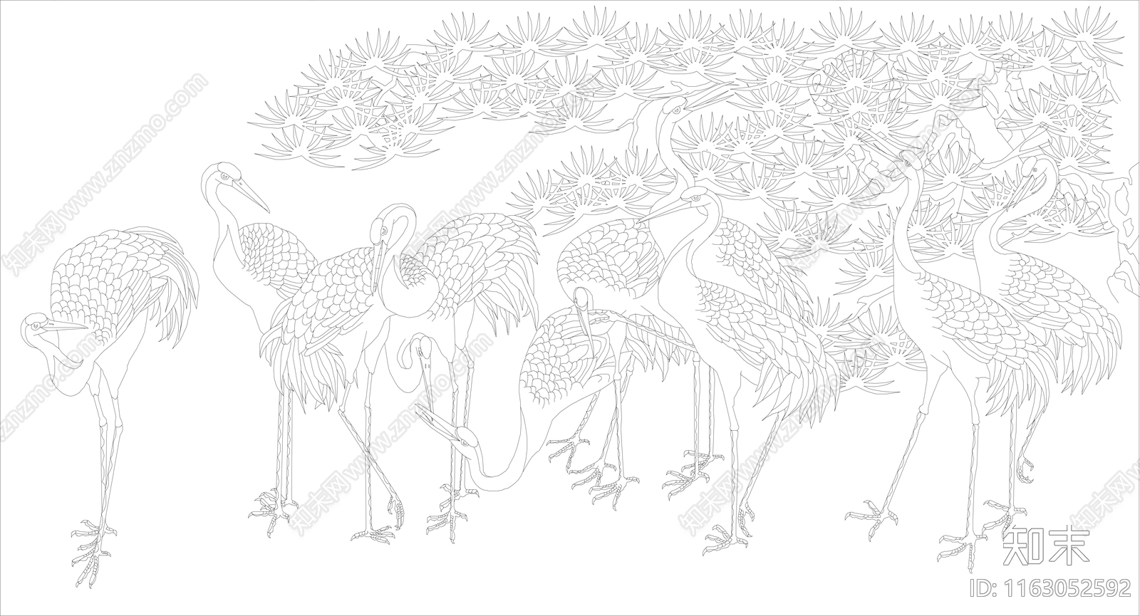 新中式中式直播间施工图下载【ID:1163052592】