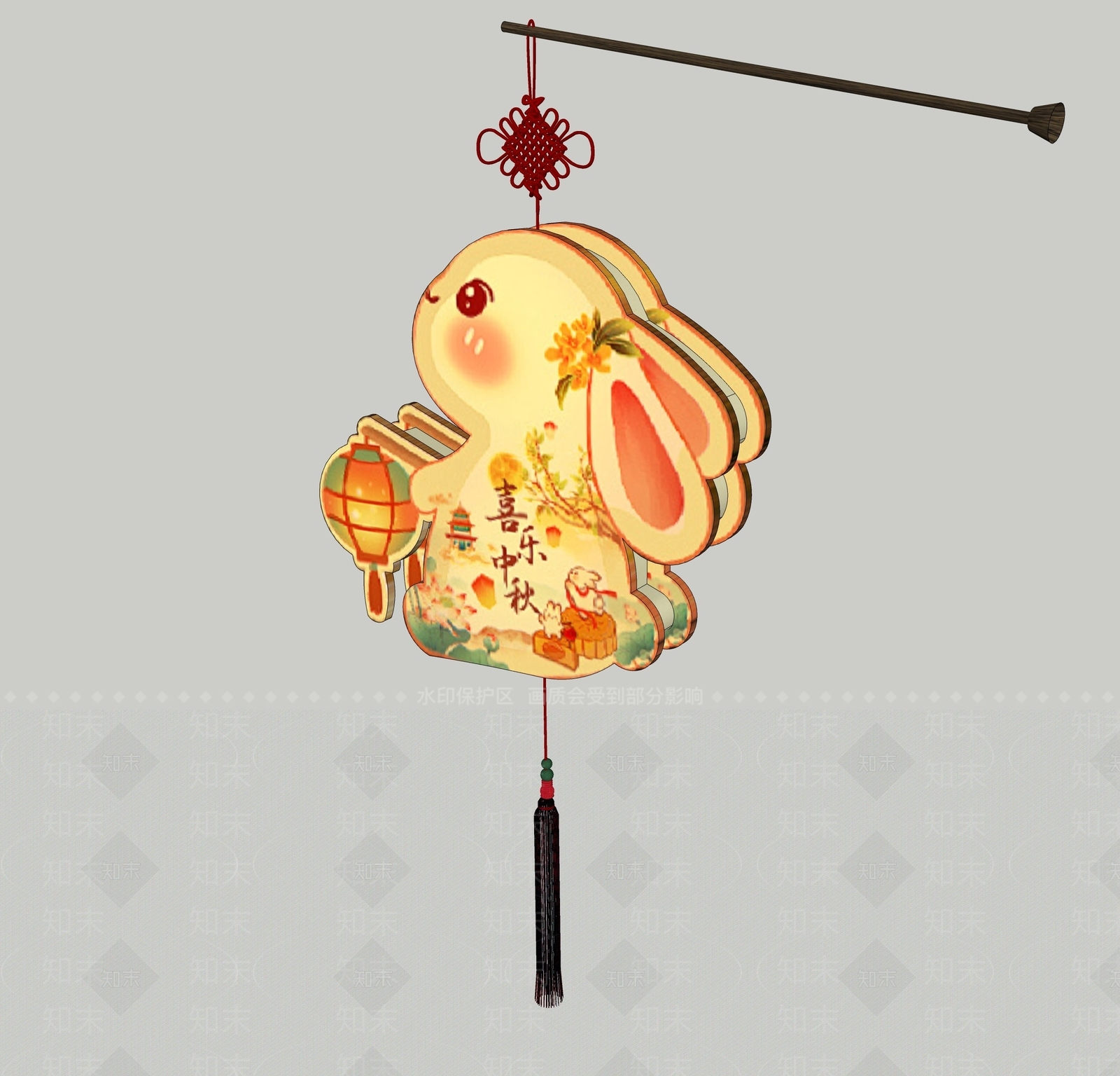 中式灯笼SU模型下载【ID:1163054412】
