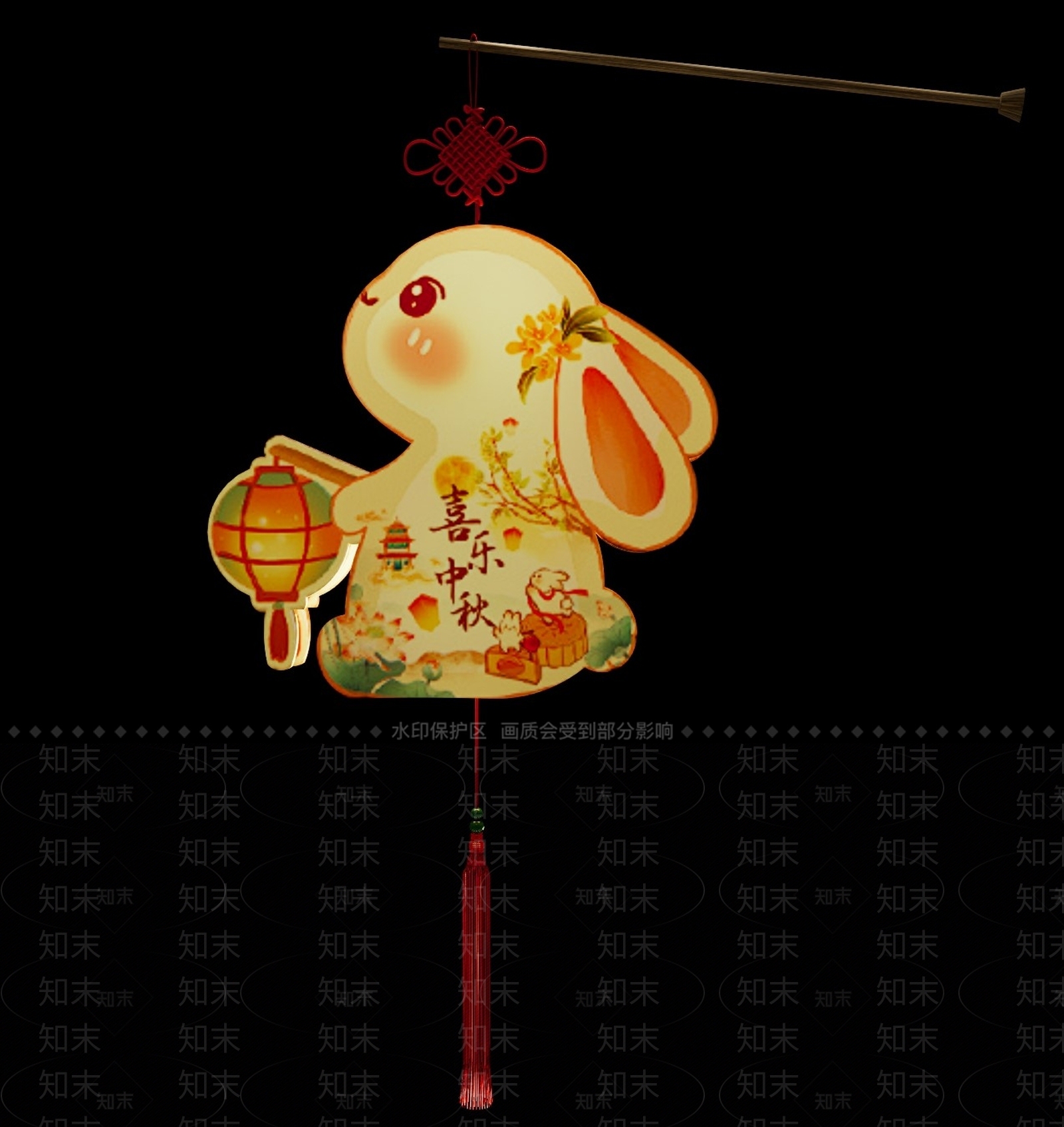 中式灯笼SU模型下载【ID:1163054412】
