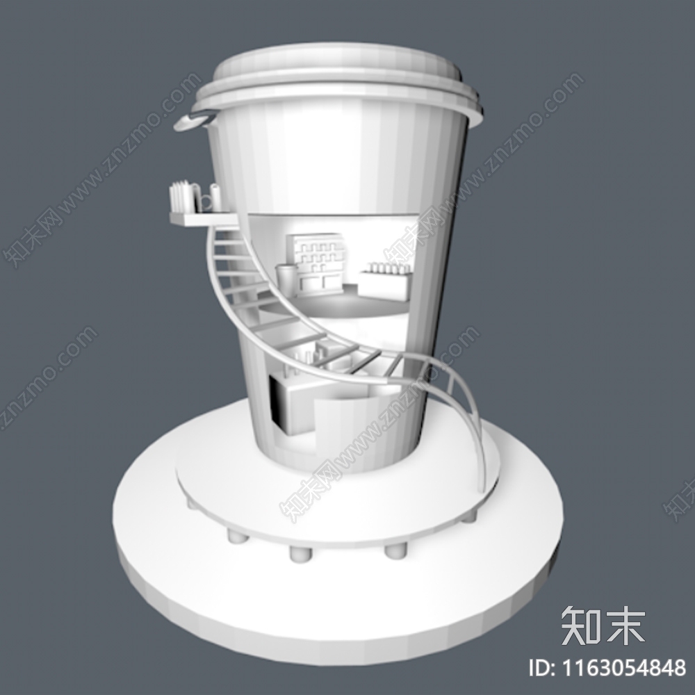 茶具3D模型下载【ID:1163054848】