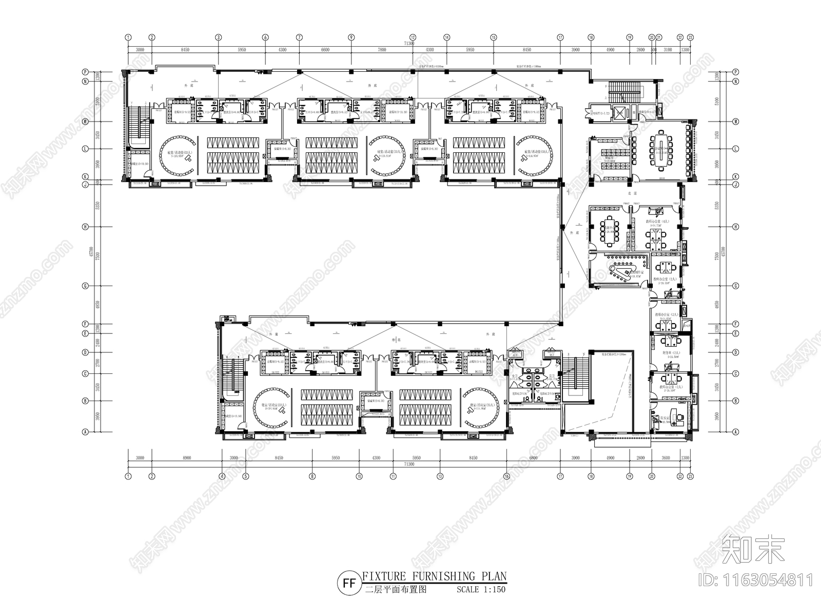 现代幼儿园cad施工图下载【ID:1163054811】