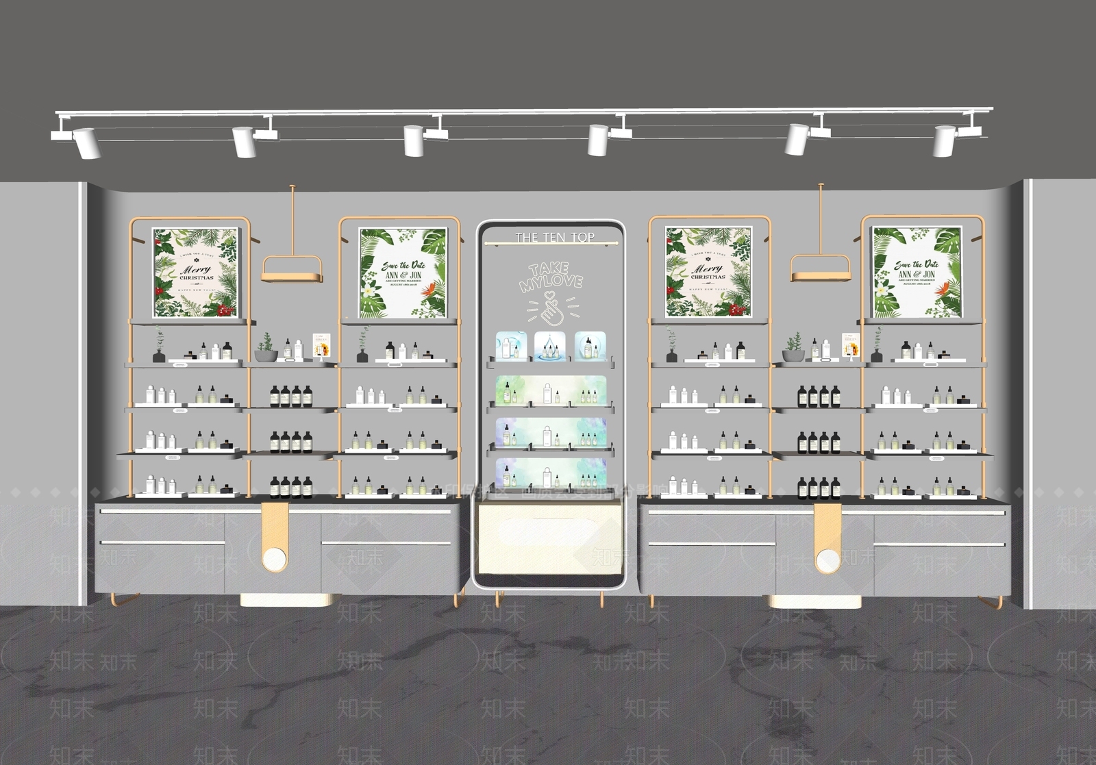 现代美妆店SU模型下载【ID:1163063120】