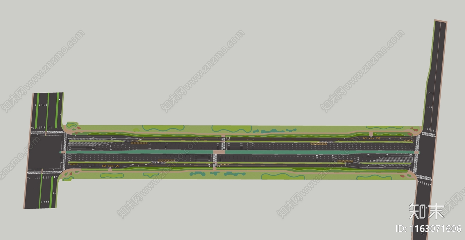 现代道路SU模型下载【ID:1163071606】