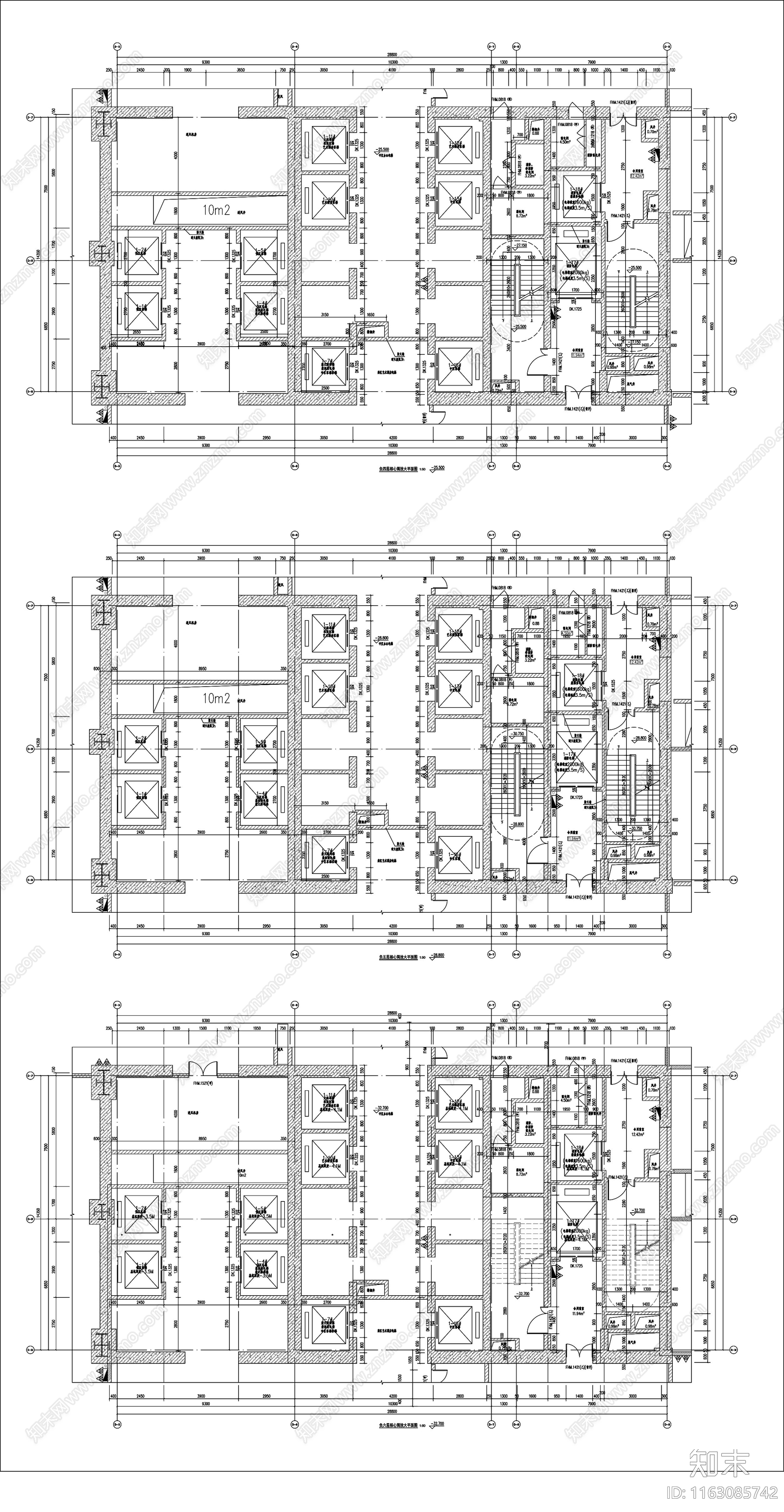 现代办公楼建筑施工图下载【ID:1163085742】