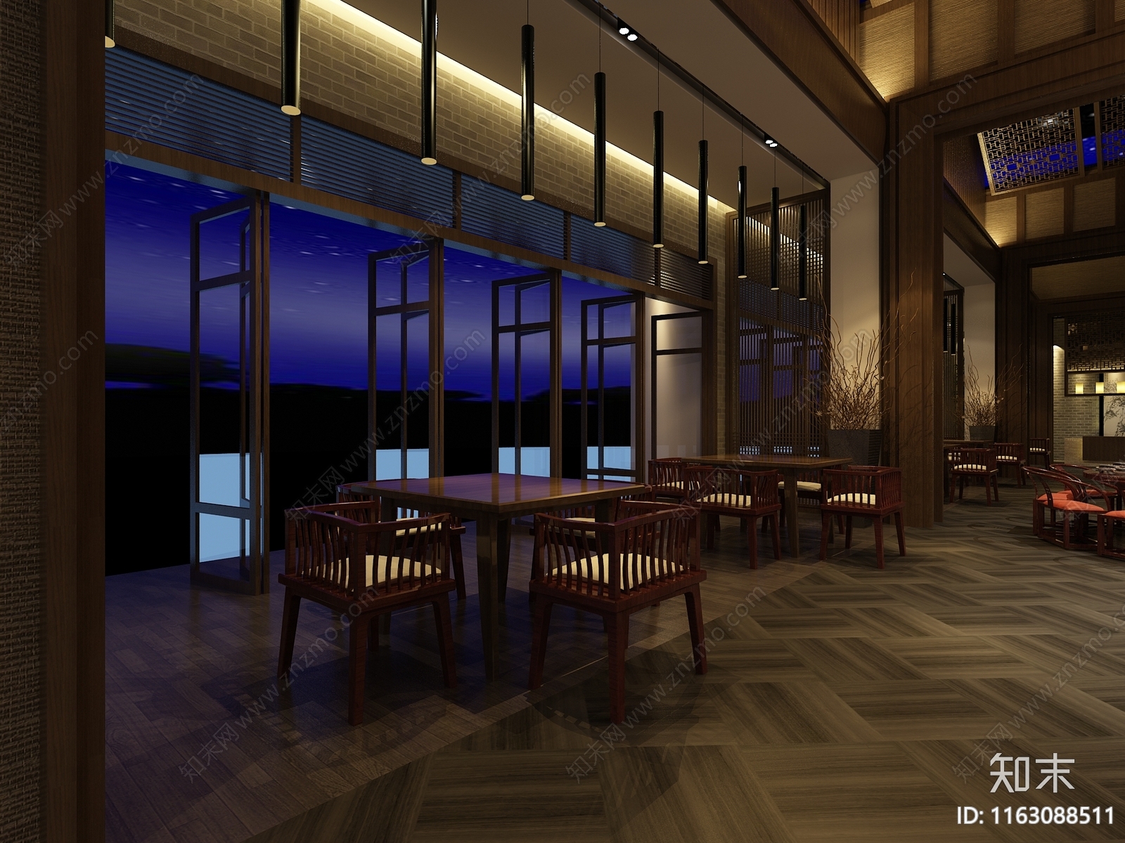 新中式酒店3D模型下载【ID:1163088511】