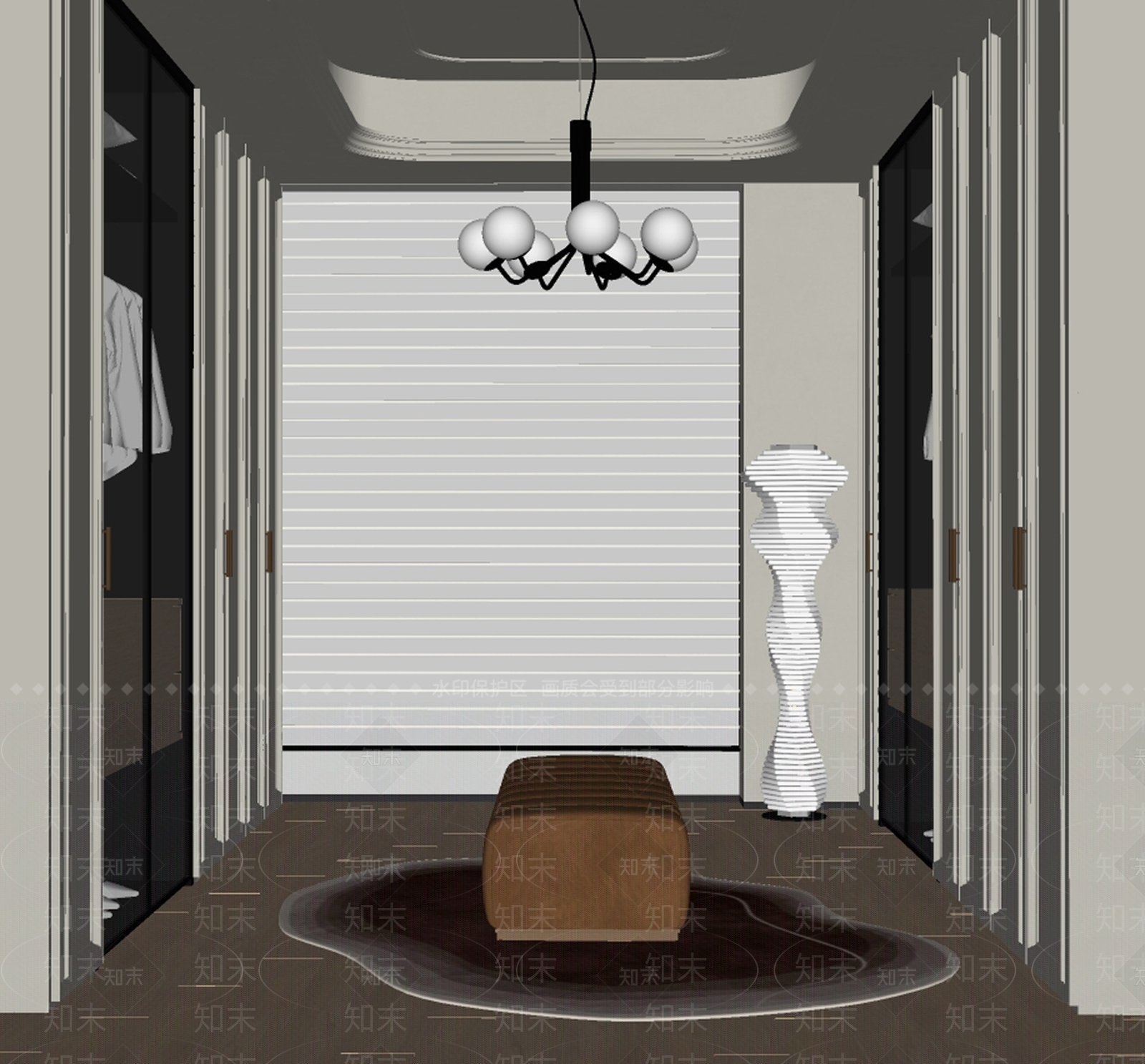 法式衣帽间SU模型下载【ID:1163095297】