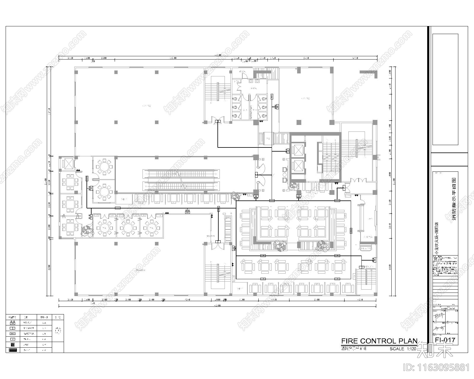 中式火锅店cad施工图下载【ID:1163095881】