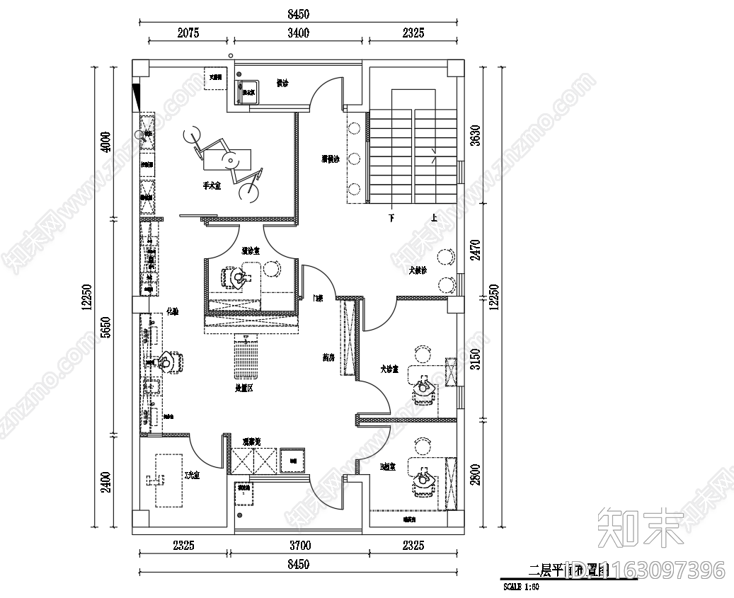 日式宠物医院施工图下载【ID:1163097396】