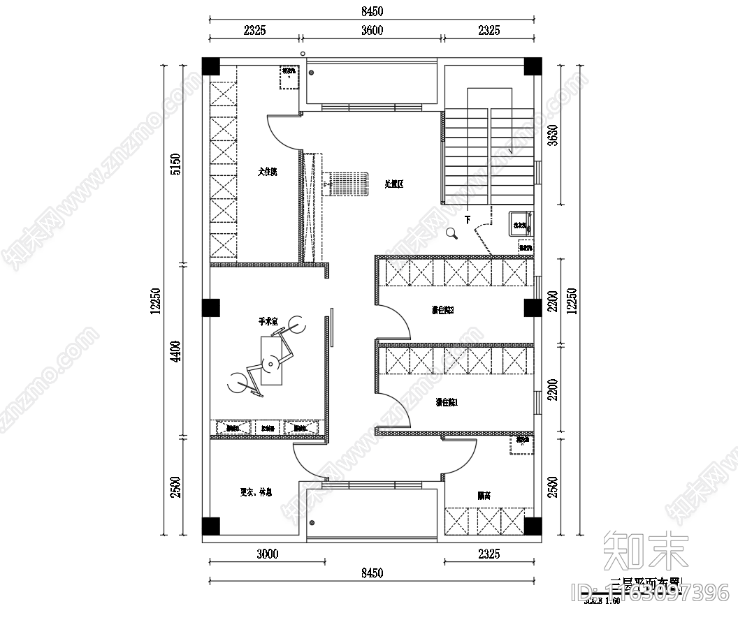 日式宠物医院施工图下载【ID:1163097396】