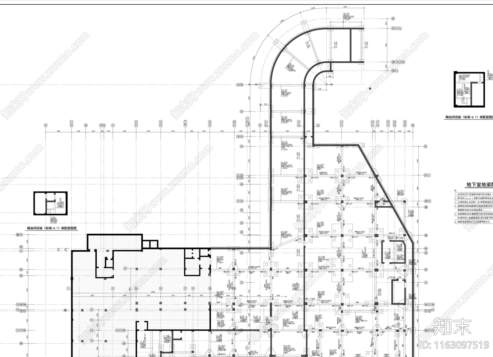 混凝土结构cad施工图下载【ID:1163097519】