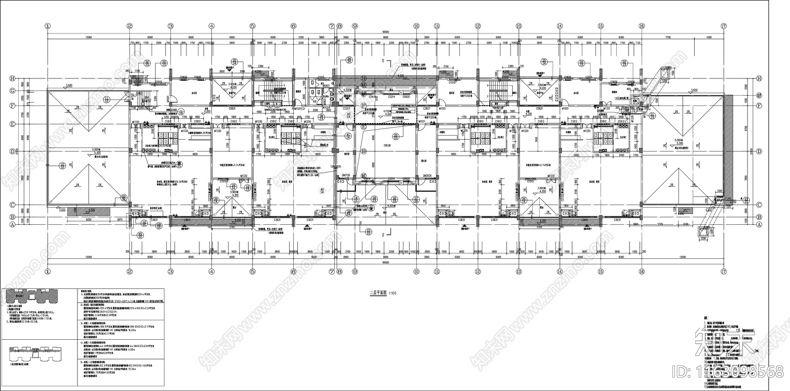 现代幼儿园建筑cad施工图下载【ID:1163098568】