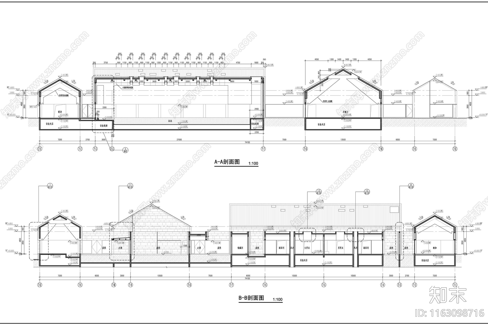 新中式其他商业建筑cad施工图下载【ID:1163098716】