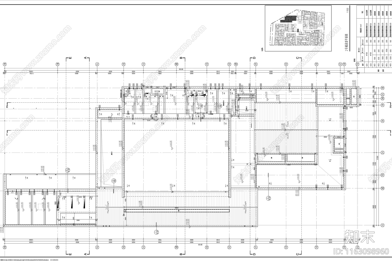 新中式民宿建筑cad施工图下载【ID:1163098960】