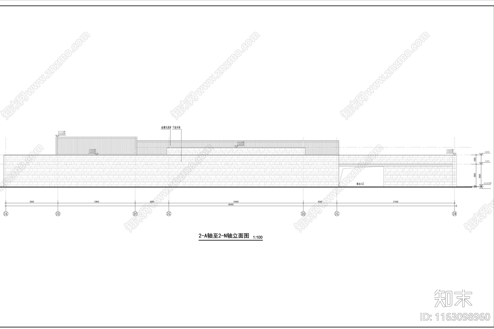 新中式民宿建筑cad施工图下载【ID:1163098960】