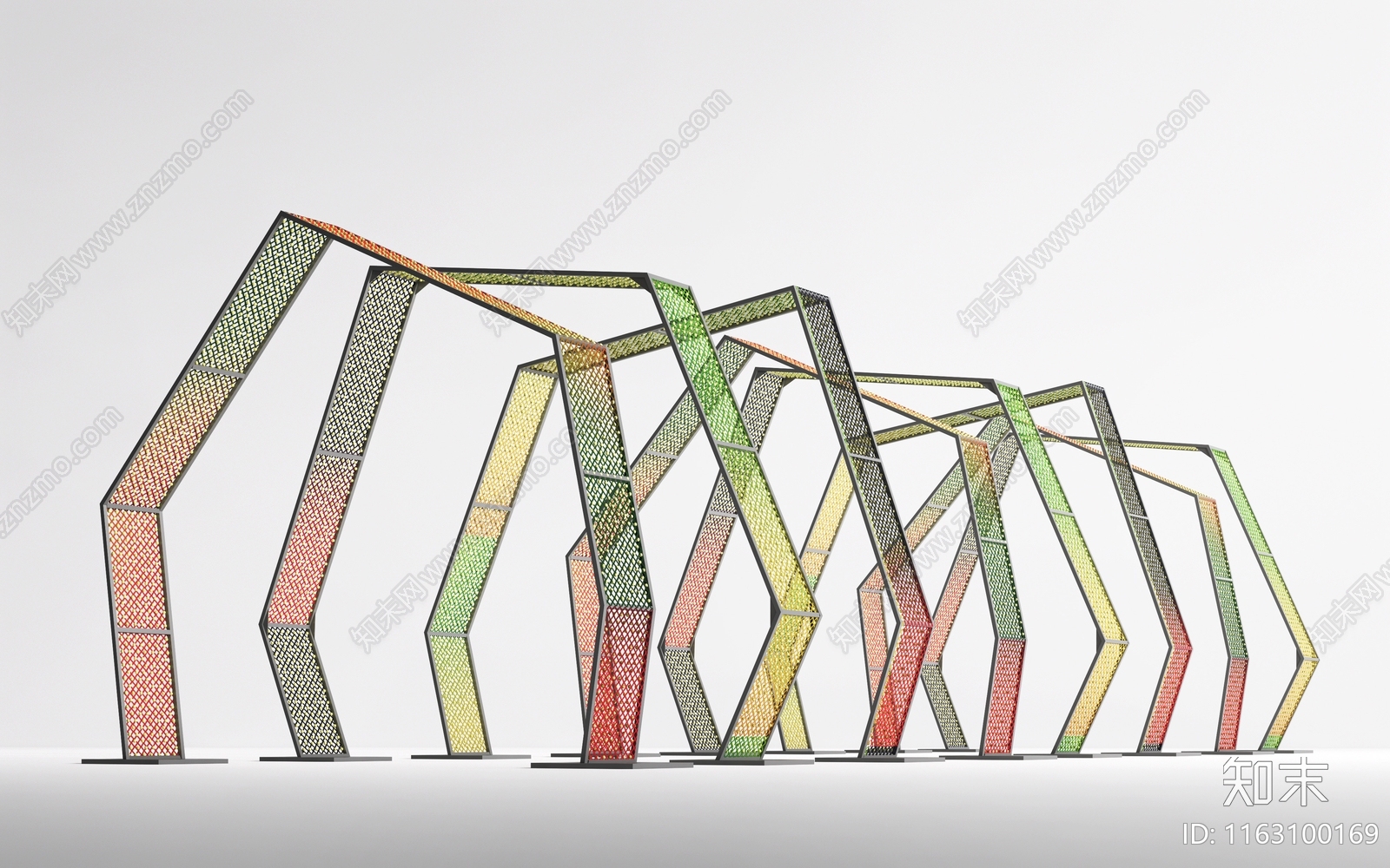 现代廊架3D模型下载【ID:1163100169】