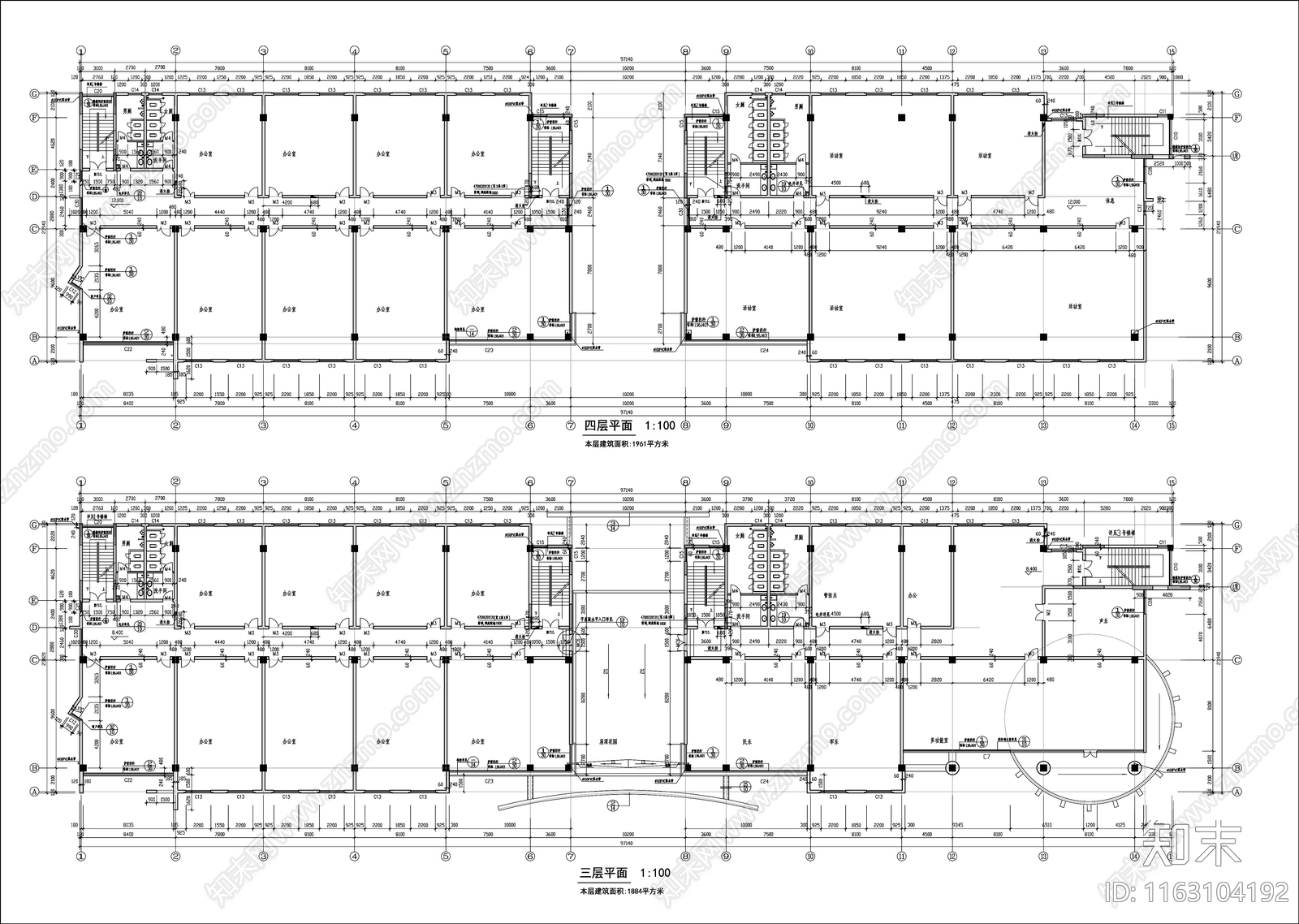 现代其他公共建筑cad施工图下载【ID:1163104192】