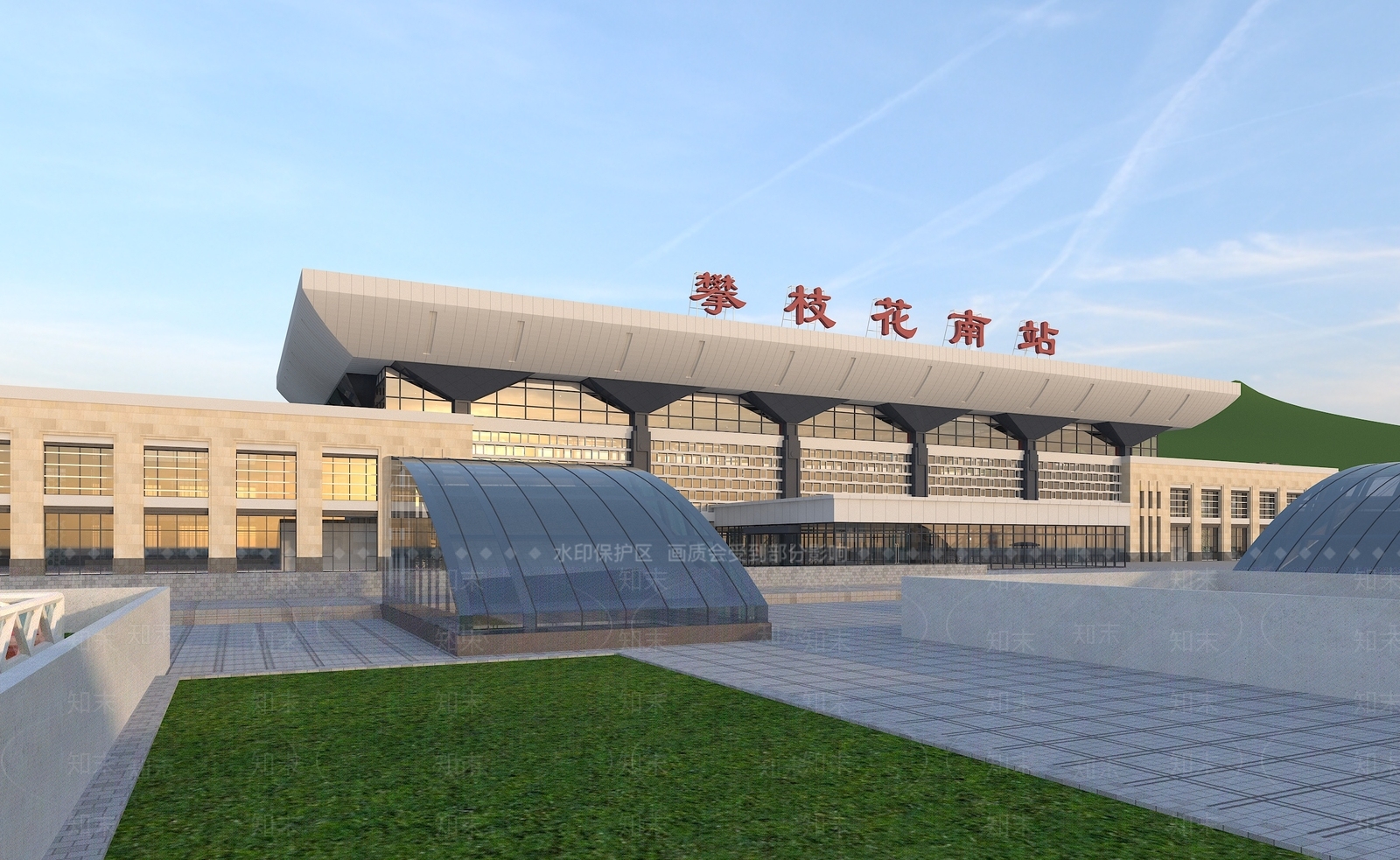 现代车站3D模型下载【ID:1163109817】