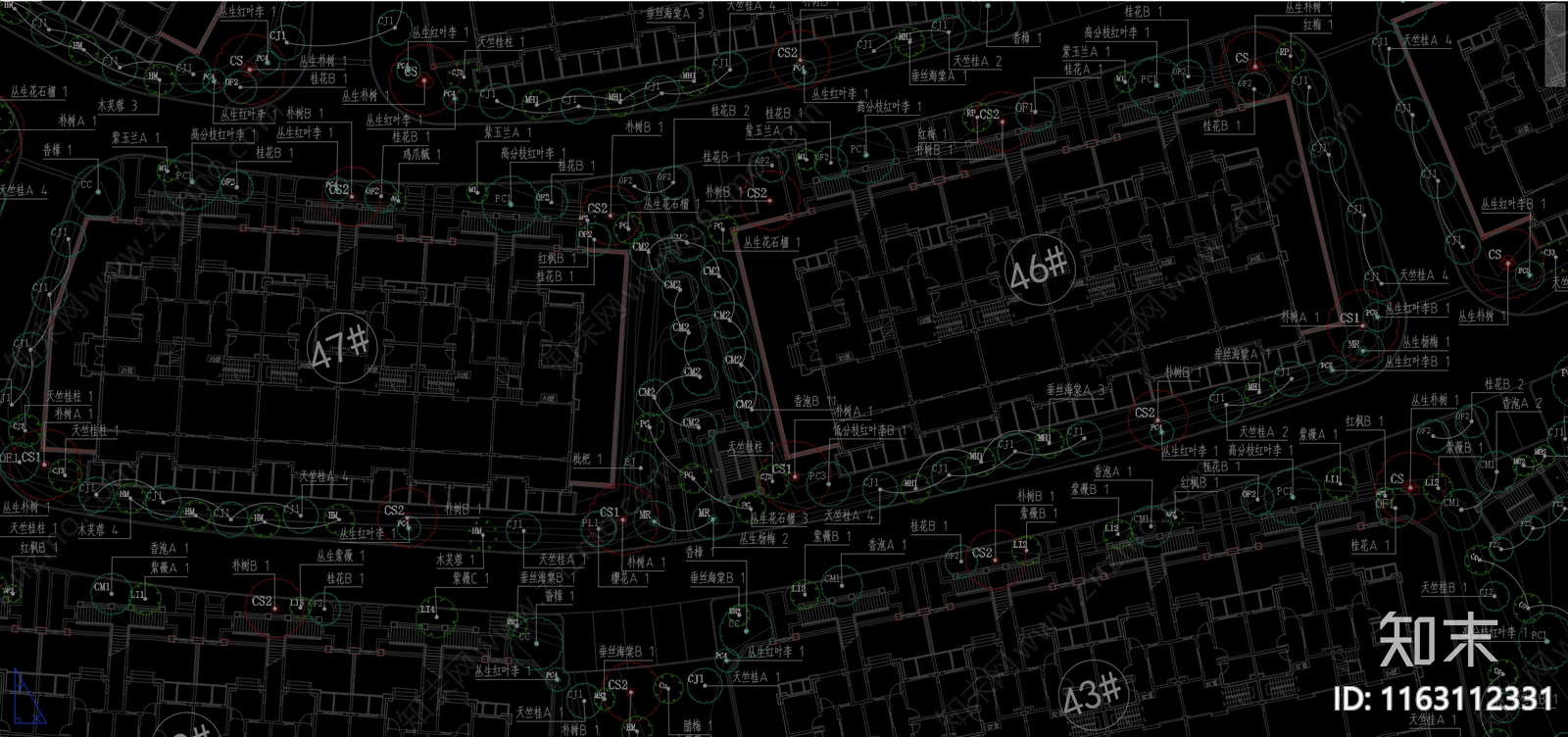 现代新中式小区景观施工图下载【ID:1163112331】