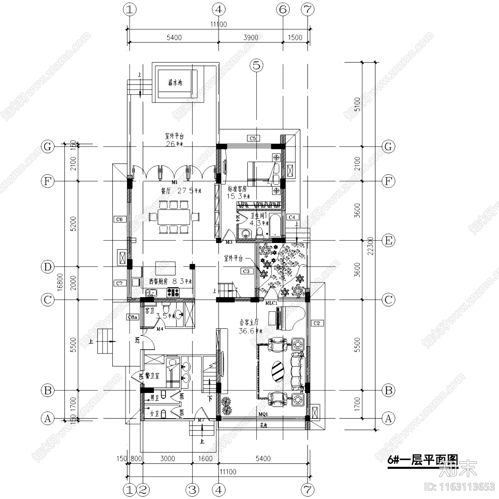 欧式复古古典三层别墅室内家装cad施工图下载【ID:1163113653】