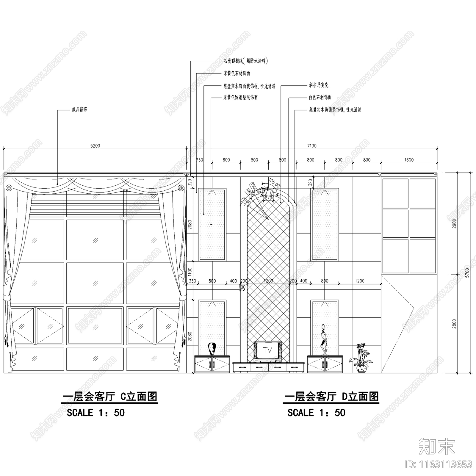 欧式复古古典三层别墅室内家装cad施工图下载【ID:1163113653】